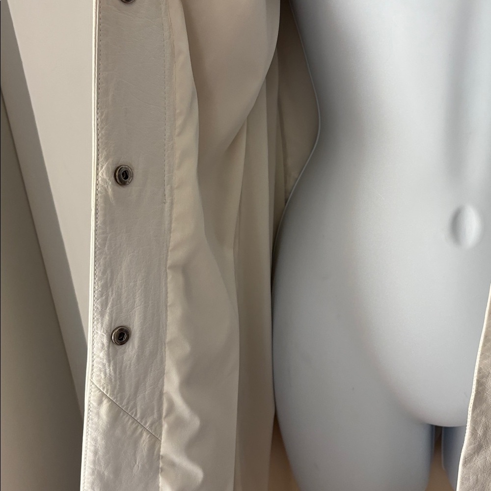 Theory white leather coat - Picture 6 of 12